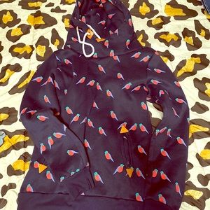 Adorable bird print hoodie